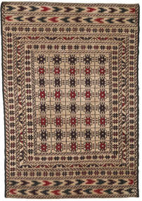 Kilim Golbarjasta Tapis 125X185 D'orient Tissé À La Main Marron Clair/Marron Foncé (Laine, Afghanistan)