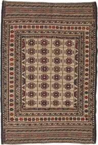 Kilim Golbarjasta Tapis 126X190 D'orient Tissé À La Main Marron Foncé/Marron Clair (Laine, Afghanistan)
