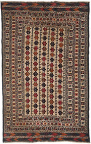 Kilim Golbarjasta Tapis 122X200 D'orient Tissé À La Main Marron Clair/Noir (Laine, Afghanistan)