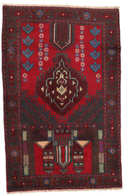 Beluch Covor 86X134 Orientale Lucrat Manual Roșu-Închis/Maro Închis (Lână, Afganistan)