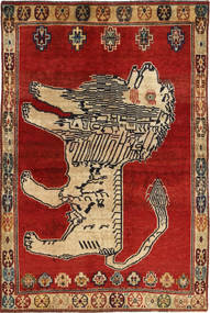 Qashqai Rug 141X209 Authentic
 Oriental Handknotted Rust Red/Light Brown (Wool, Persia/Iran)