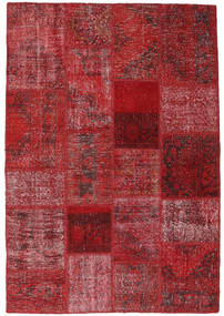 Patchwork Sag 137X201 Autentični
 Moderni Ručno Uzlan Tamnocrvena/Grimizno Crvena (Vuna, Turska)