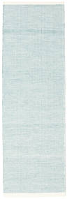 Seaby - Azul Tapete 80X300 Moderno Tecidos À Mão Tapete Passadeira Azul Claro/Branco/Creme ( Índia)