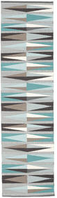 Terence Rug 80X300 Authentic
 Modern Handwoven Hallway Runner
 Light Grey/Light Blue (Wool, India)