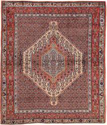 Senneh Rug 125X149 Authentic Oriental Handknotted Dark Red/Light Brown (Wool, Persia/Iran)