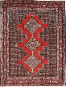 Senneh Rug 127X171 Authentic Oriental Handknotted Dark Red/Light Brown (Wool, Persia/Iran)