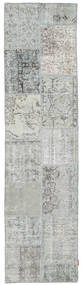 Patchwork Tapijt 78X304 Echt Modern Handgeknoopt Tapijtloper Lichtgrijs (Wol, Turkije)