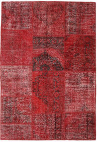 Patchwork Alfombra 158X230 Moderna Hecha A Mano Rojo Oscuro/Roja (Lana, Turquía)