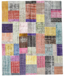 Patchwork Dywan 200X246 Nowoczesny Tkany Ręcznie Fioletowy/Jasnoszary (Wełna, Turcja)