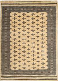 Paquistão Bucara 3Ply Tapete 200X274 Oriental Feito A Mão Castanho Claro/Bege Escuro (Lã/Seda, Paquistão)