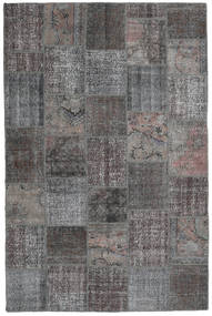 Patchwork Rug 198X300 Authentic
 Modern Handknotted Dark Grey/Light Grey/Dark Blue (Wool, Turkey)