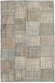 Patchwork Teppich
 198X305 Echter Moderner Handgeknüpfter Hellgrau (Wolle, Türkei)