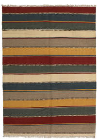 Kilim Tapete 146X203 Oriental Tecidos À Mão Castanho Claro/Cinza Escuro (Lã, Pérsia/Irão)