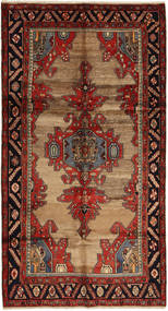 Hamadan Alfombra 147X277 Oriental Hecha A Mano Rojo Oscuro/Marrón Claro (Lana, Persia/Irán)