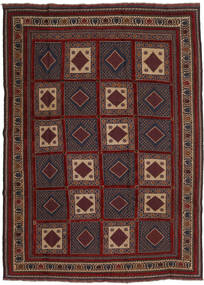Kilim Golbarjasta Dywan 215X288 Orientalny Tkany Ręcznie Ciemnoczerwony/Czarny (Wełna, Afganistan)