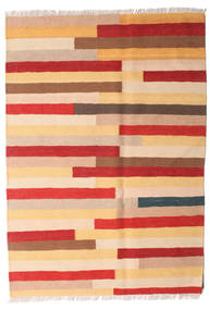 キリム 絨毯 85X121 オリエンタル 手織り 薄茶色/赤 (ウール, ペルシャ/イラン)