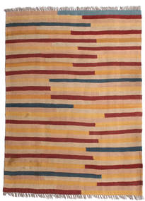 キリム 絨毯 85X118 オリエンタル 手織り 薄茶色/深紅色の (ウール, ペルシャ/イラン)