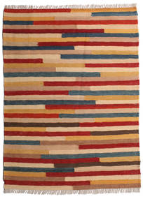 Kelim Teppe 85X114 Ekte Orientalsk Håndvevd Mørk Rød/Brun (Ull, Persia/Iran)