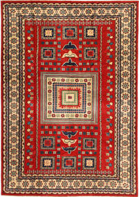 Kazak Teppich 203X290 Echter Orientalischer Handgeknüpfter Dunkelbraun/Rost/Rot (Wolle, Pakistan)