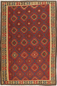 Kilim Maimane Tapete 195X286 Oriental Tecidos À Mão Vermelho Escuro/Castanho Claro (Lã, Afeganistão)