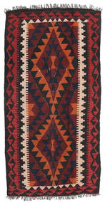 Kilim Maimane Tapete 97X194 Oriental Tecidos À Mão Verde Escuro/Vermelho Escuro (Lã, Afeganistão)