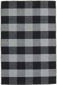 Check Kilim 러그 120X180 정품
 모던 수제 라이트 그레이/블랙 (울, 인도)