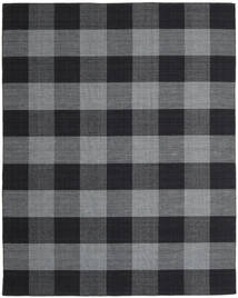 Check Kilim Tapis 240X300 Moderne Tissé À La Main Gris Foncé/Noir (Laine, Inde)
