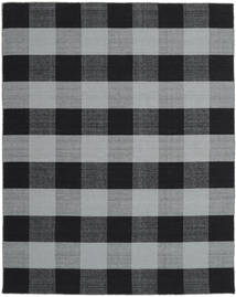 Check Kilim Tapis 240X300 Moderne Tissé À La Main Gris Clair/Noir (Laine, Inde)