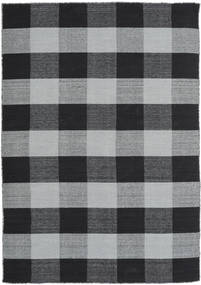 Check Kilim Rug 160X230 Authentic
 Modern Handwoven Light Grey/Black/Dark Grey (Wool, India)