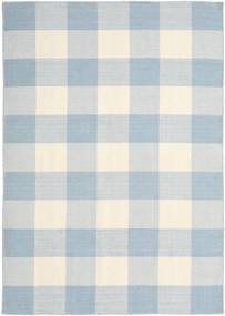 Check Kilim 러그 160X230 정품
 모던 수제 화이트/크림/라이트 블루/베이지 (울, 인도)