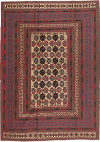 Kilim Golbarjasta Tapete 189X260 Oriental Tecidos À Mão Castanho/Vermelho Escuro (Lã, Afeganistão)