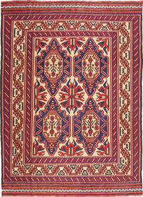 Kilim Golbarjasta Tapis 200X277 D'orient Tissé À La Main Marron/Violet Foncé (Laine, Afghanistan)