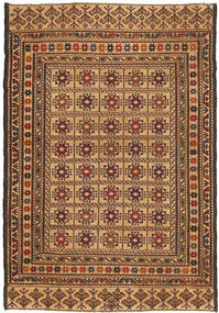 Kilim Golbarjasta Tapete 128X187 Oriental Tecidos À Mão Castanho Claro/Castanho Escuro (Lã, Afeganistão)