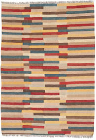 Kilim Tapete 106X150 Oriental Tecidos À Mão Castanho Claro/Cinza Escuro (Lã, Pérsia/Irão)