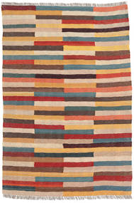 Kilim Tapete 84X125 Oriental Tecidos À Mão Castanho Claro/Luz Rosa (Lã, Pérsia/Irão)