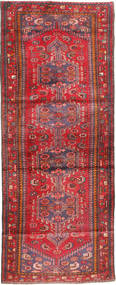 Hamadan Rug 113X310 Authentic
 Oriental Handknotted Hallway Runner
 Dark Red/Brown (Wool, Persia/Iran)