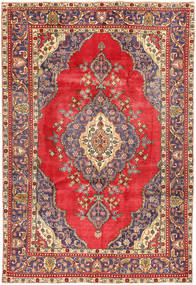 Tabriz Tapete 208X310 Oriental Feito A Mão Roxo/Castanho (Lã, Pérsia/Irão)