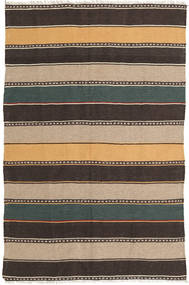 Kilim Tapete 122X185 Oriental Tecidos À Mão Castanho Escuro/Castanho Claro (Lã, Pérsia/Irão)