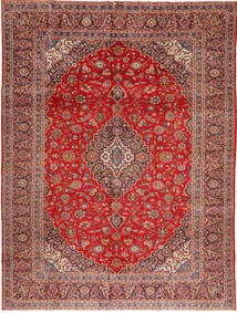 Keshan Rug 295X390 Authentic
 Oriental Handknotted Brown/Rust Red Large (Wool, Persia/Iran)