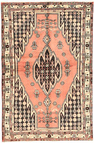 Hamadan Tapis 130X200 D'orient Fait Main Rose Clair/Marron Foncé (Laine, Perse/Iran)