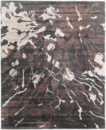 Nepal Original Matto 245X303 Moderni Käsinsolmittu Musta/Vaaleanharmaa (Villa/Bambu Silkki, Nepal/Tiibet)