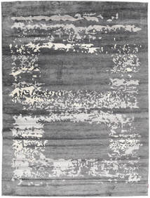 Nepal Original Matto 272X362 Moderni Käsinsolmittu Vaaleanharmaa/Tummanharmaa Isot (Villa/Bambu Silkki, Nepal/Tiibet)