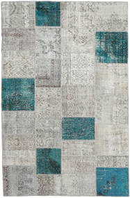 Patchwork Teppich
 196X303 Echter Moderner Handgeknüpfter Hellgrau (Wolle, Türkei)
