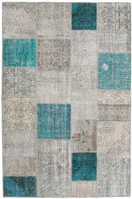 Patchwork Rug 197X298 Authentic
 Modern Handknotted Light Grey/Turquoise Blue (Wool, Turkey)