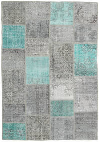 パッチワーク 絨毯 161X232 モダン 手織り ターコイズブルー/薄い灰色 (ウール, トルコ)