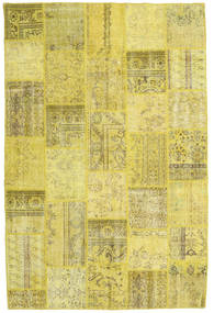 Patchwork Rug 198X303 Authentic
 Modern Handknotted Yellow/Olive Green (Wool, Turkey)