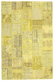 Patchwork Tapete 200X304 Moderno Feito A Mão Amarelo/Verde Azeitona (Lã, Turquia)