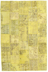 Patchwork Tapete 199X298 Moderno Feito A Mão Amarelo/Verde Azeitona (Lã, Turquia)