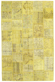 Patchwork Tapete 198X303 Moderno Feito A Mão Amarelo/Verde Azeitona (Lã, Turquia)