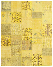 Patchwork Alfombra 198X253 Moderna Hecha A Mano Amarillo/Beige Oscuro (Lana, Turquía)